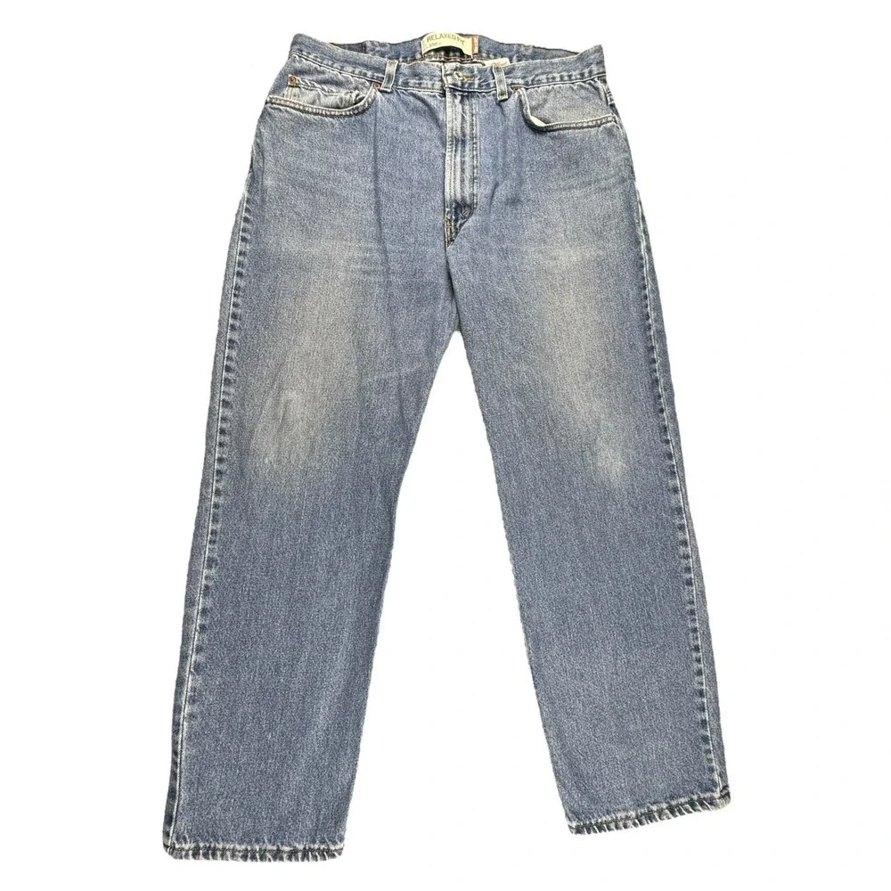 Vintage Levis 550 38x30 Relaxed Fit Faded Midrise Denim Y2K Red Tab Grunge Skate